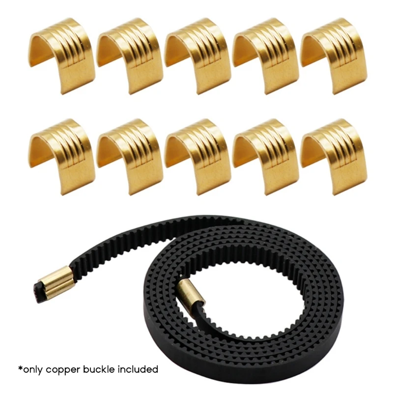 Description Picture 3 of item10Pcs/pack GT2 Timing Belt Copper Buckles 6mm Width Belt Fixed Terminals for Ender3 Series Ender5 CR10 3D Printers