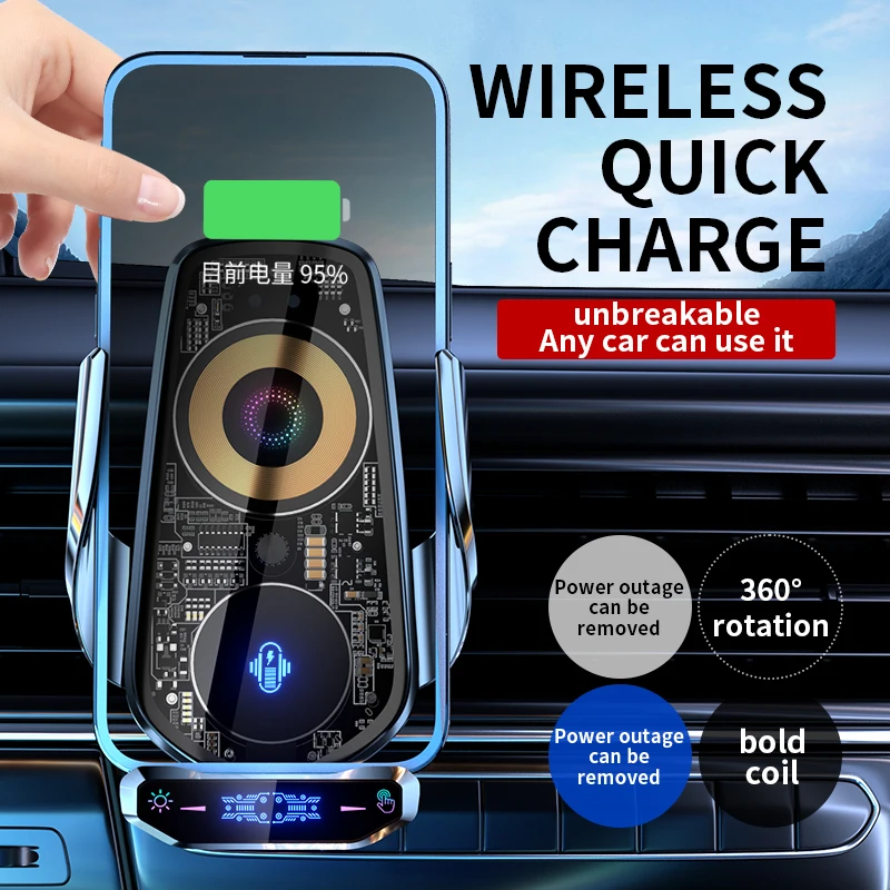 30W Car Phone Holder Wireless Charger Fast Charging Station For iPhone 14 13 12 X Iconic Brand Samsung Magnetic Wireless Car Charger
