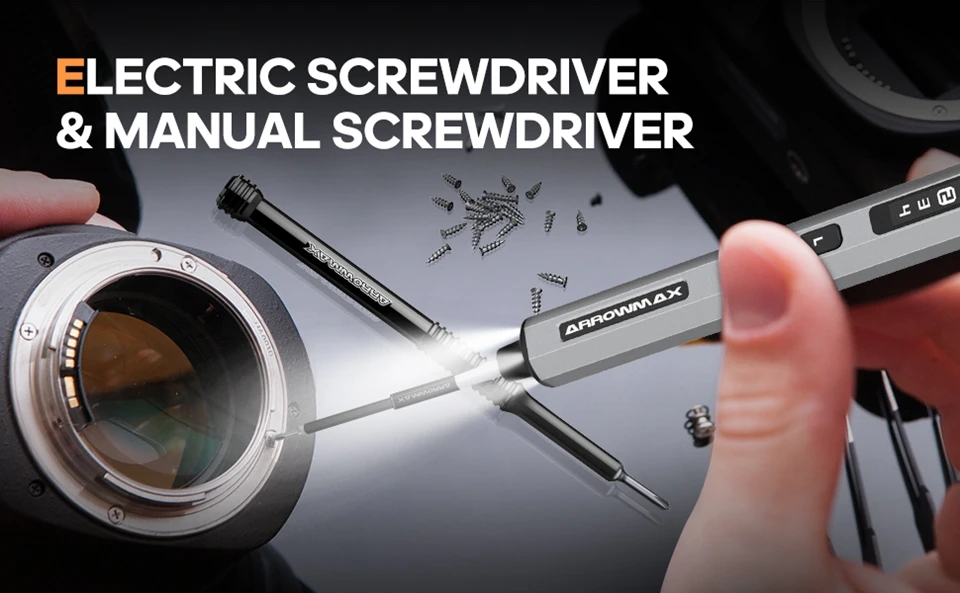 Description Picture 3 of itemARROWMAX Precision Electric Screwdriver Set with 4 Gears Torque OLED Display Rechargeable Cordless Screwdriver SES Plus