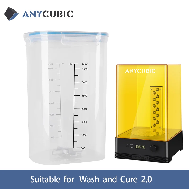 Description Picture 2 of itemANYCUBIC LCD 3d Printer Parts Cleaning Bucket For Wash and Cure 2.0 Accesorrories Sealed 405nm UV Resin Washing