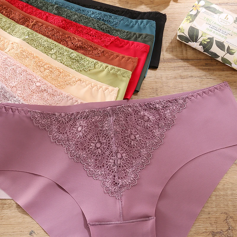 Description Picture 5 of itemBZEL 10PCS/Set Women's Panties Exquisite Sweet Lace Underwear Sexy Lingerie Silk Satin Briefs Woman Comfort Breathable Underpant