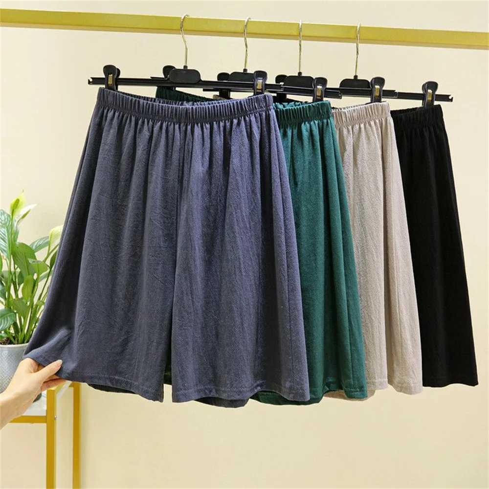 Description Picture 5 of itemKnee Length beach Shorts Korean Fashion New Summer Women's Loose Pants 2023 Shorts Cotton Linen Casual Straight Short Wide Leg