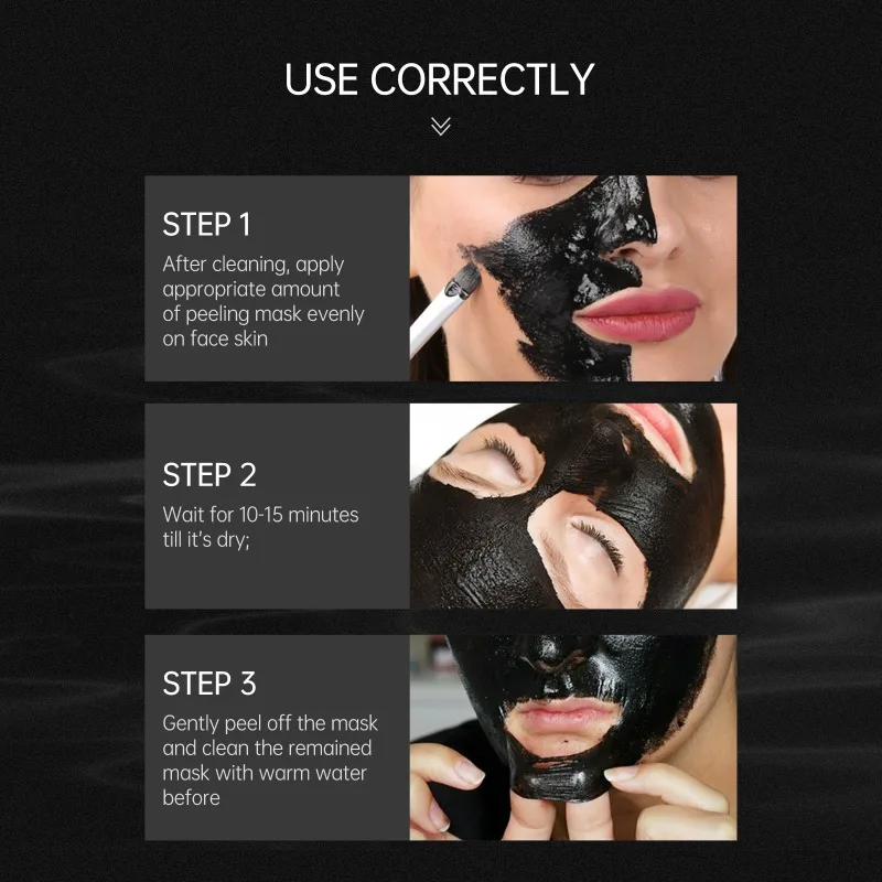 Description Picture 4 of itemBlackhead Remover Acne Treatment Nose Oil-control Mud Pore Strip Mask Whitening Cream Peel off Mask Nose Peel Skin Care