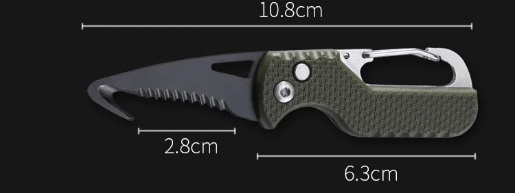 Description Picture 3 of itemPortable Multifunctional Express Parcel Knife Keychain Serrated Hook Carry on Unpacking Box Opener