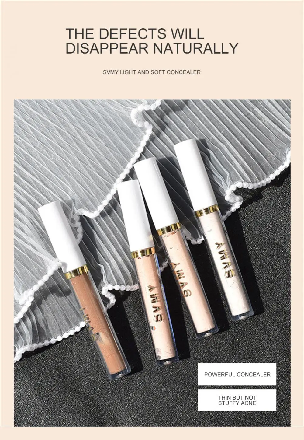 Description Picture 2 of item4Color Liquid Contouring Concealer Cream Makeup Waterproof Moisturizing Lasting Cover Acne Dark Circles Foundation Face Cosmetic
