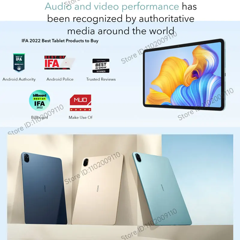 Honor Tablet 8 IPS12-inch screen Qualcomm Snapdragon 680 HONOR Histen sound 7250mAh battery