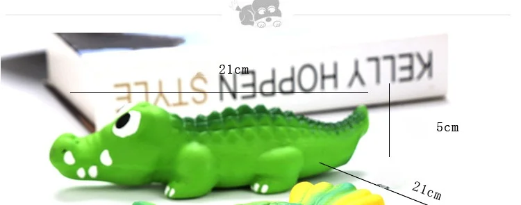 Interesting Crocodile Latex Bite Resistant Cat and Dog Toys PVC French Bulldog Send Out Sound Pet Toys