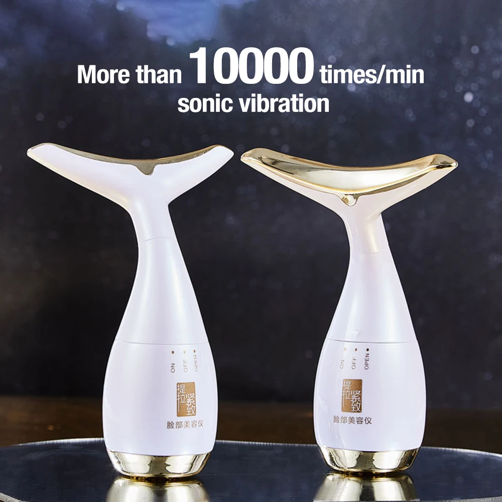 Description Picture 5 of itemSonic Vibration Neck Beauty Device Facial Massager Fade Lines Reduce Wrinkles Double Chin Tighten Skin Face Lifting Machine