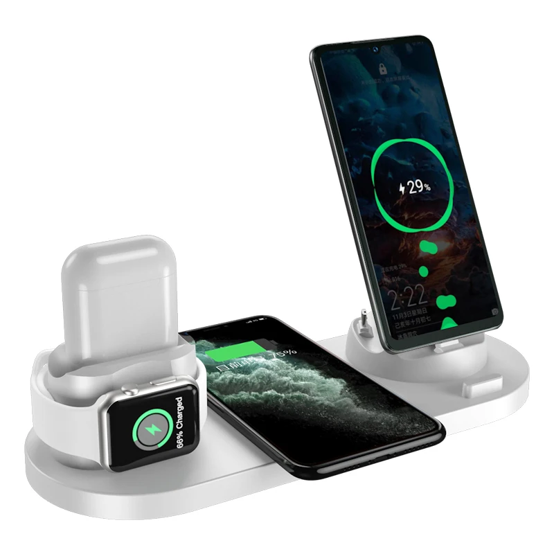 10 in 1 Wireless Charger Stand For iPhone 14 13 12 11 Samsung Iconic Brand Fast Charging Dock Station for Airpods Pro iWatch 7