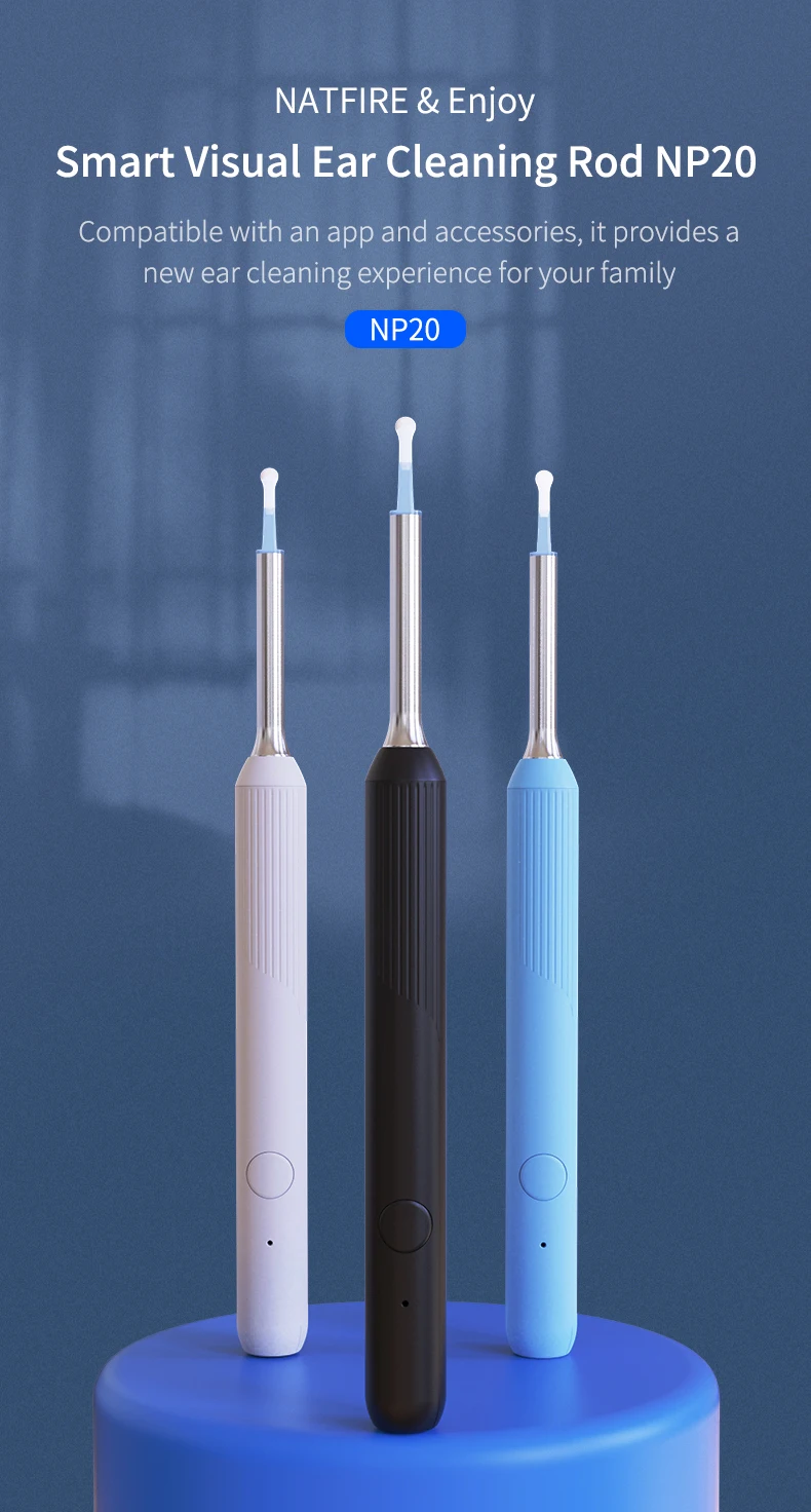 Description Picture 2 of itemSmart Ear Cleaner Wax Removal Tool Digital 400W Precision Camera IP67 Waterproof Endoscope Otoscope Earpick Clean Sticks