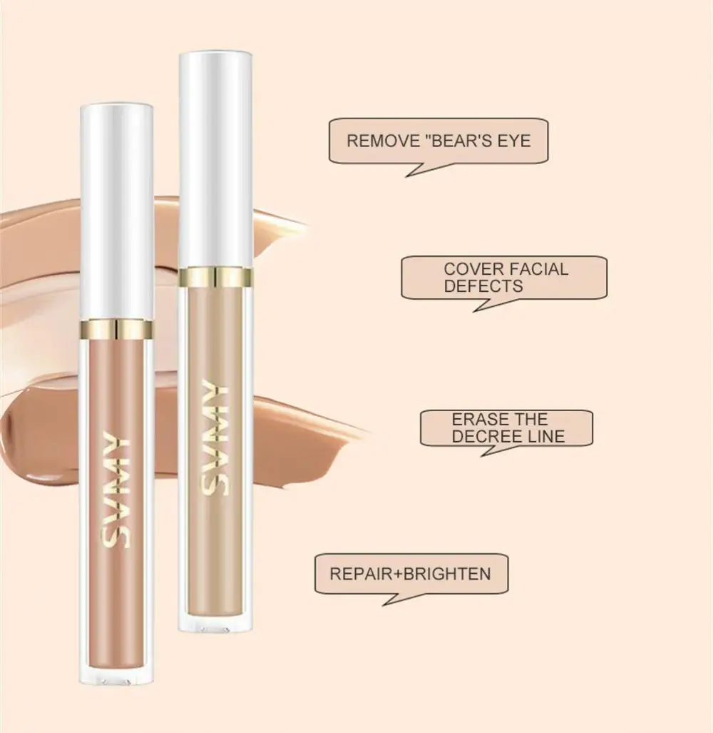 4 Colors Concealer Foundation Cream Cover Acne Spots Dark Circles Liquid Concealer Waterproof Wearing Face Makeup Concealer Tool