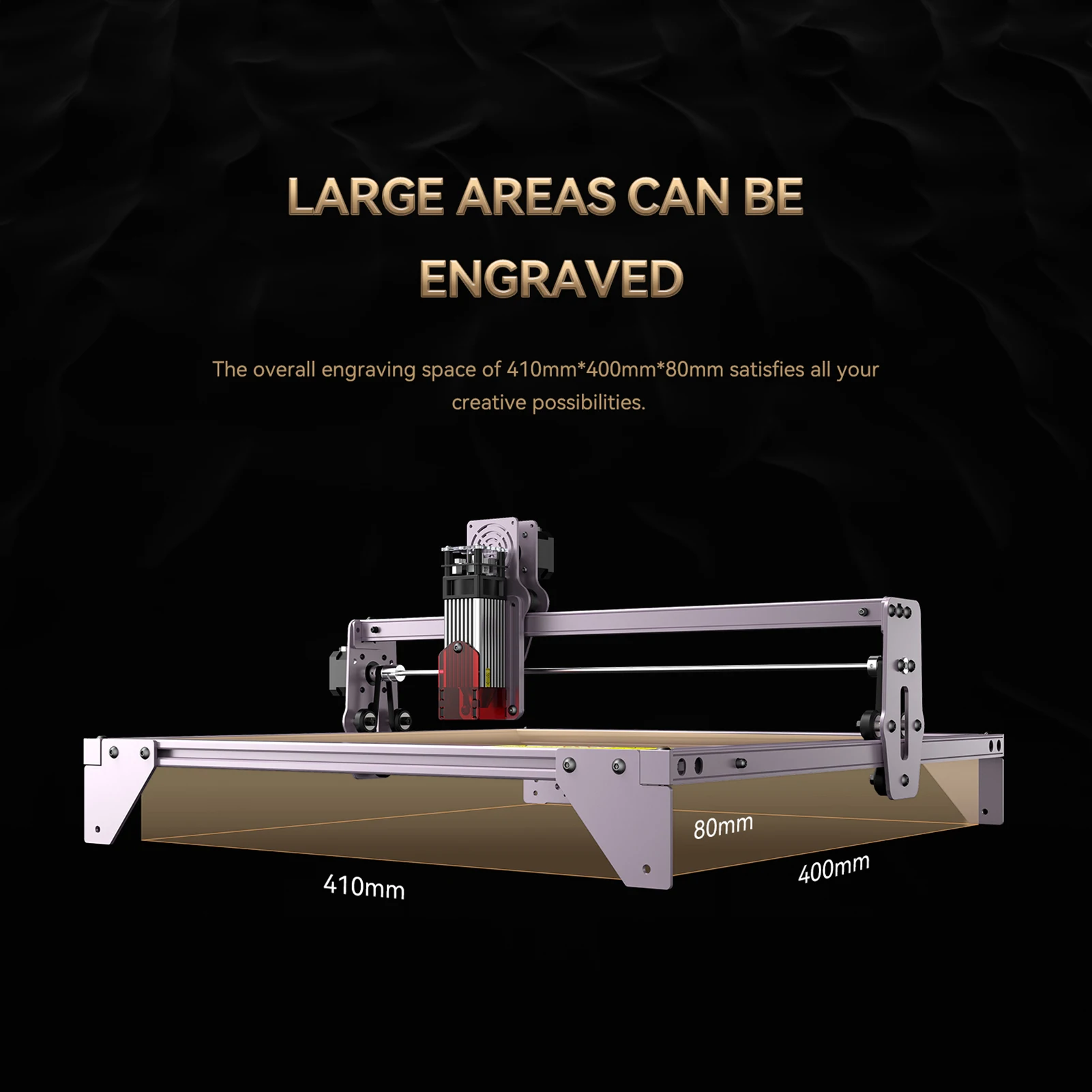 Description Picture 4 of itemATOMSTACK A5 Pro 40W Laser Engraver CNC DIY Fixed-Focus Laser Cutter Eye Protection Laser Engraving Cutting Machine 410x400mm