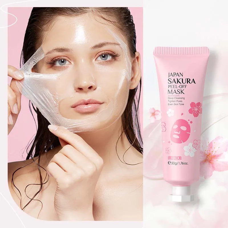 Sakura Remove Blackhead Peel-off Mask Deep Cleansing Anti Aging Removed Mask Tearing Pores Shrink Skin Care for Women