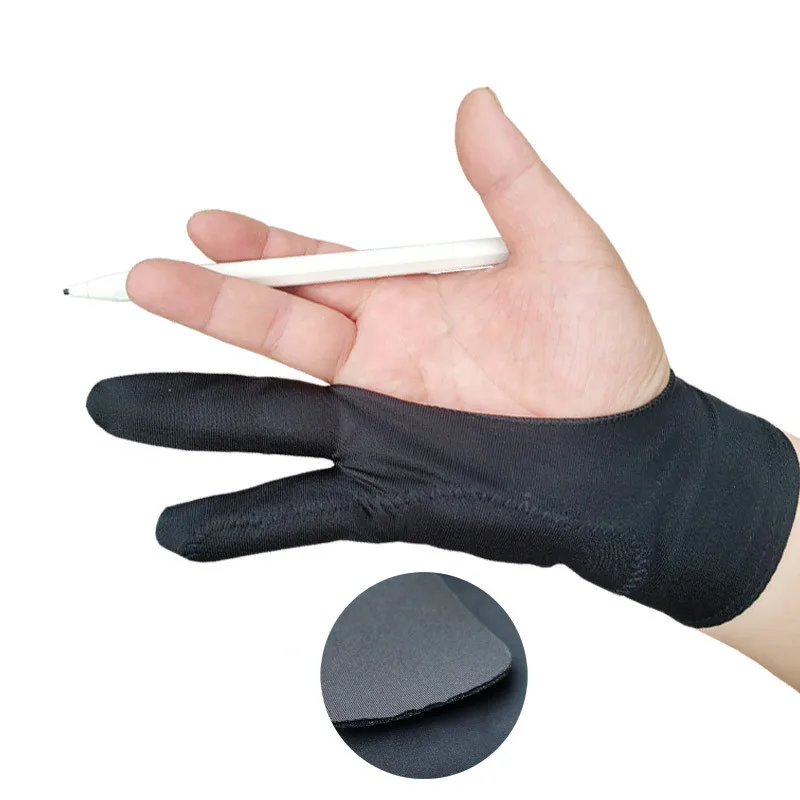 Description Picture 3 of itemAnti-touch Two-Finger Hand Painting Gloves For Tablet Digital Board Screen Touch Drawing Anti-fouling Oil Painting Art Supplies