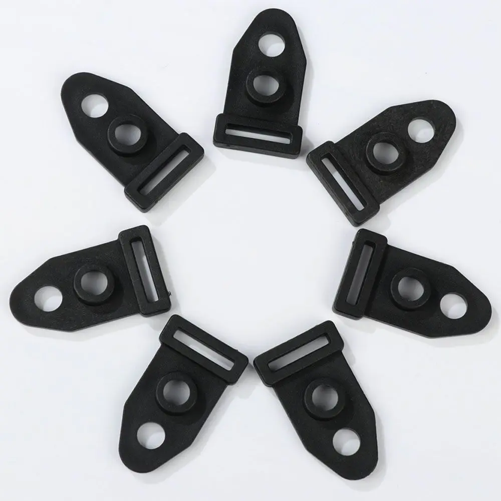 Description Picture 2 of item10/20pcs High Quality Double Eyes Black Tool Wind Rope Buckle Outdoor Camping Traveling Tent Feet Clamp Tent Clip