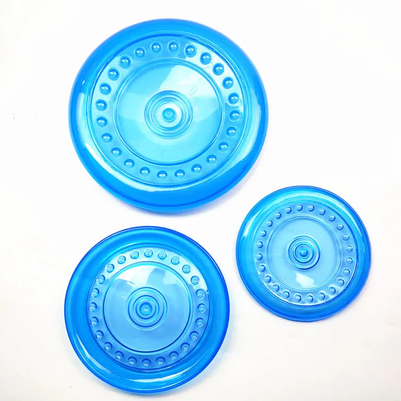 Funny Soft Rubber Pet Dog Flying Discs Saucer Toys Small Medium Large Dog Puppy Agile Training Toys Bite Resistant Flying Disk