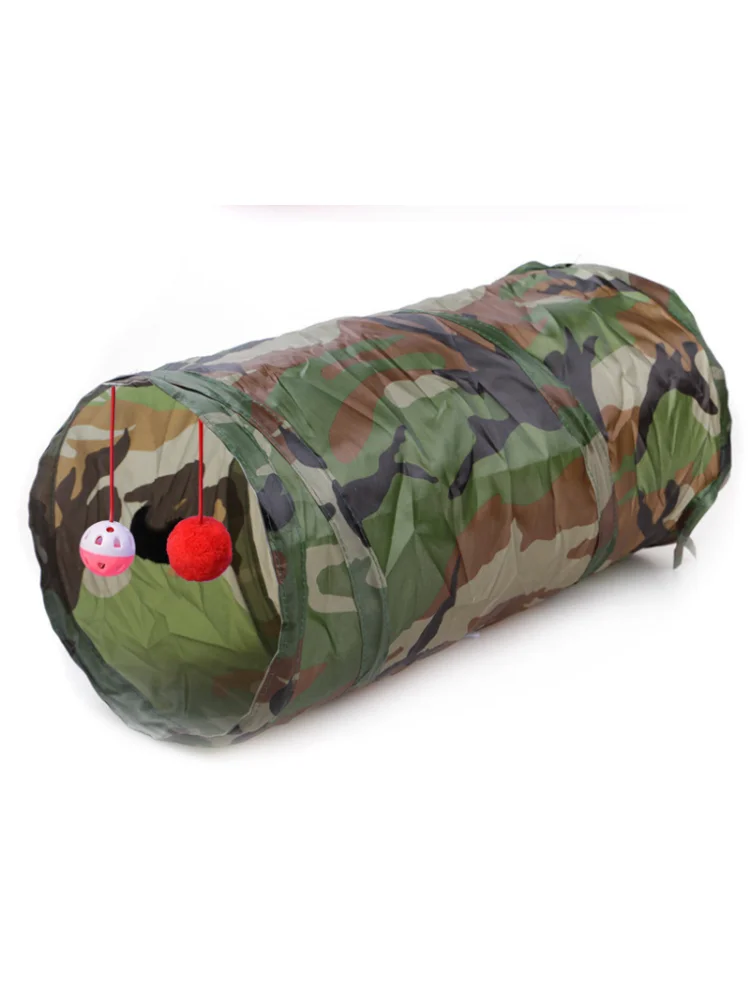 Description Picture 5 of itemCat Tunnel Toy Funny Pet 2 Holes Play Tubes Balls Collapsible Crinkle Kitten Toys Puppy Rabbit Playing Tunnel Tubes