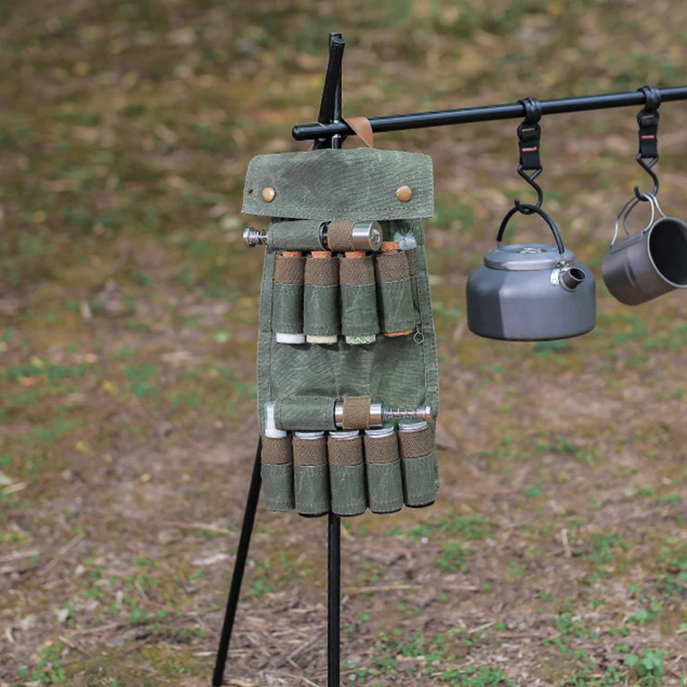 Description Picture 6 of item12-1pcs Camping Seasoning Bottle Set with Grinder Portable BBQ Spice Bottle Condiment Jar Holder Storage Bag Camping Supplies