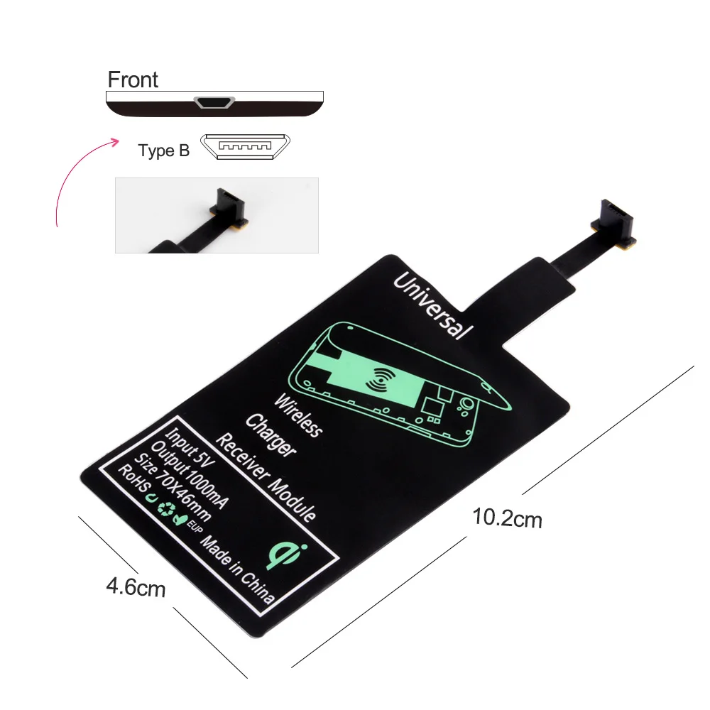 For iPhone 6 6S 6plus 7 7plus 5 5S 5C Wireless Charger Receiver Patch Module QI Standard Wireless Receiving Charging Patch