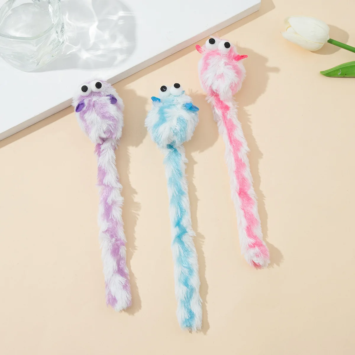 Description Picture 3 of itemCat Toy Plush Cat Teaser Wand with Bell Cat Interactive Toy Funny Simulated Mouse Rod Teaser Wand Pet Cat Supplies Cat Accessory