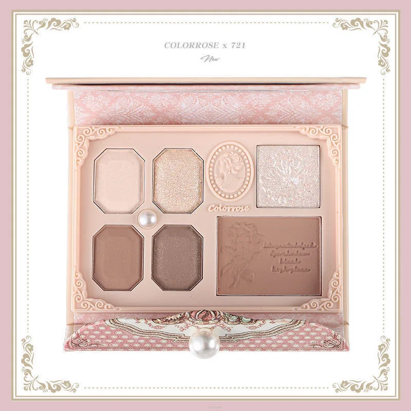 Description Picture 4 of itemColorRose Face Palette 4 Colour Highlighter & Contour Pressed Powder Palette Matte Natural Nose Shadow Side Shadow