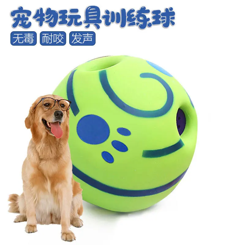 Description Picture 2 of itemDurable Pet Training Ball Funny Sound Interactive Dog Toys Tooth Cleaning Elastic Toys Muti Size Balls Pet Dog Chew Accessories