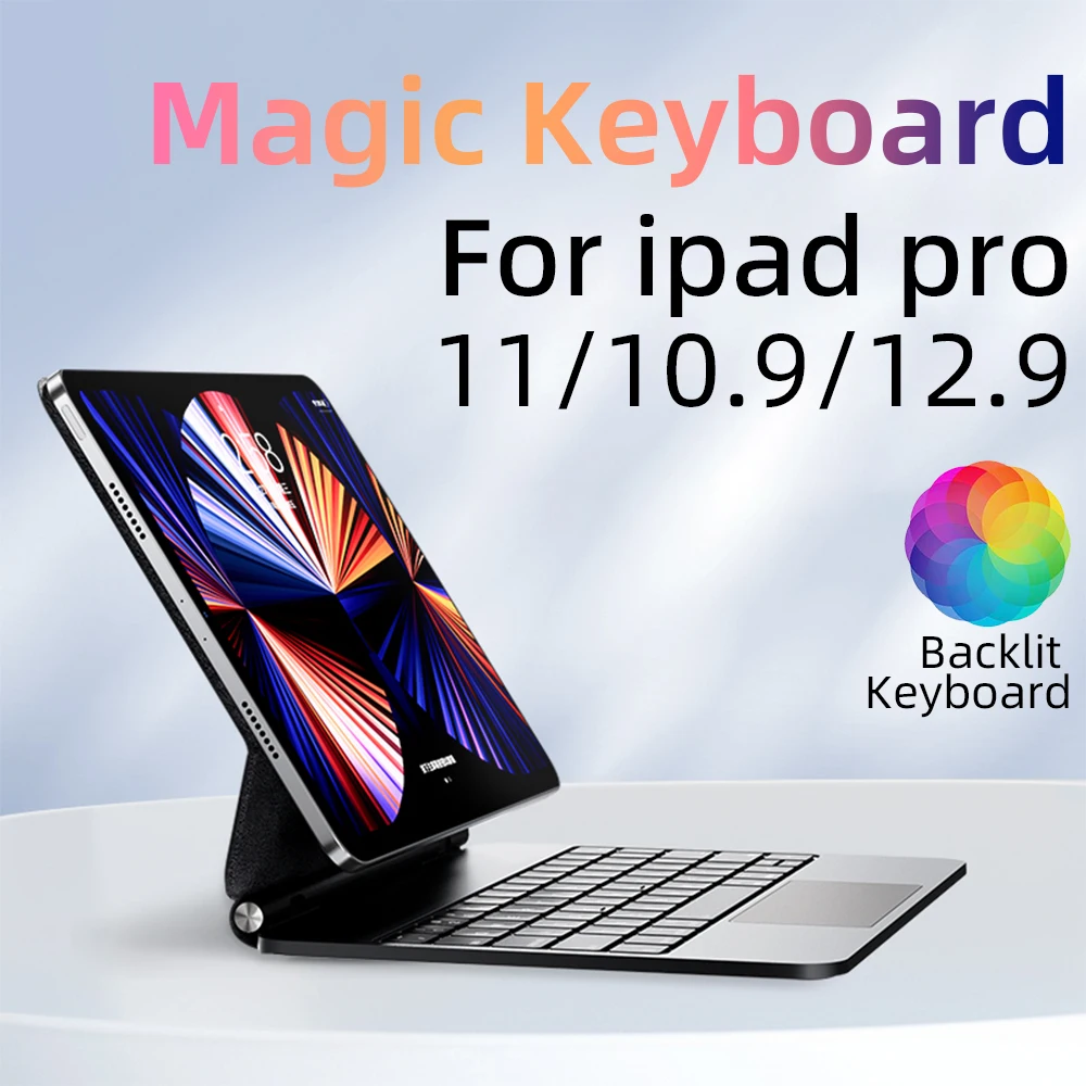 Magic Keyboard Backlit for APPLE iPad Pro 11 12.9 2018 2020 2021 2022 Air 4 5 10.9 Gen 10th Bluetooth Magnetic Case Keypad