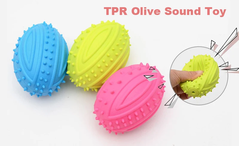 Description Picture 5 of item1pc Pet Dogs Toys Sounding Chewing Squeaky Toy for Dogs Puppies Football Soccer Dogs Ball Training Rugby