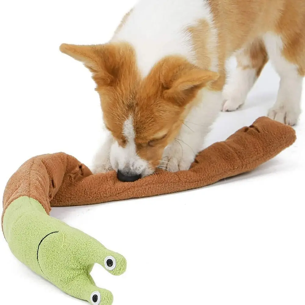 Description Picture 5 of itemDog Squeak Toys Pet Sniffing Plush Snails Toys Tibetan Food Molar Puzzle Dog Toys Interactive Cat Dog Puzzle Toy Feeder Wholsale