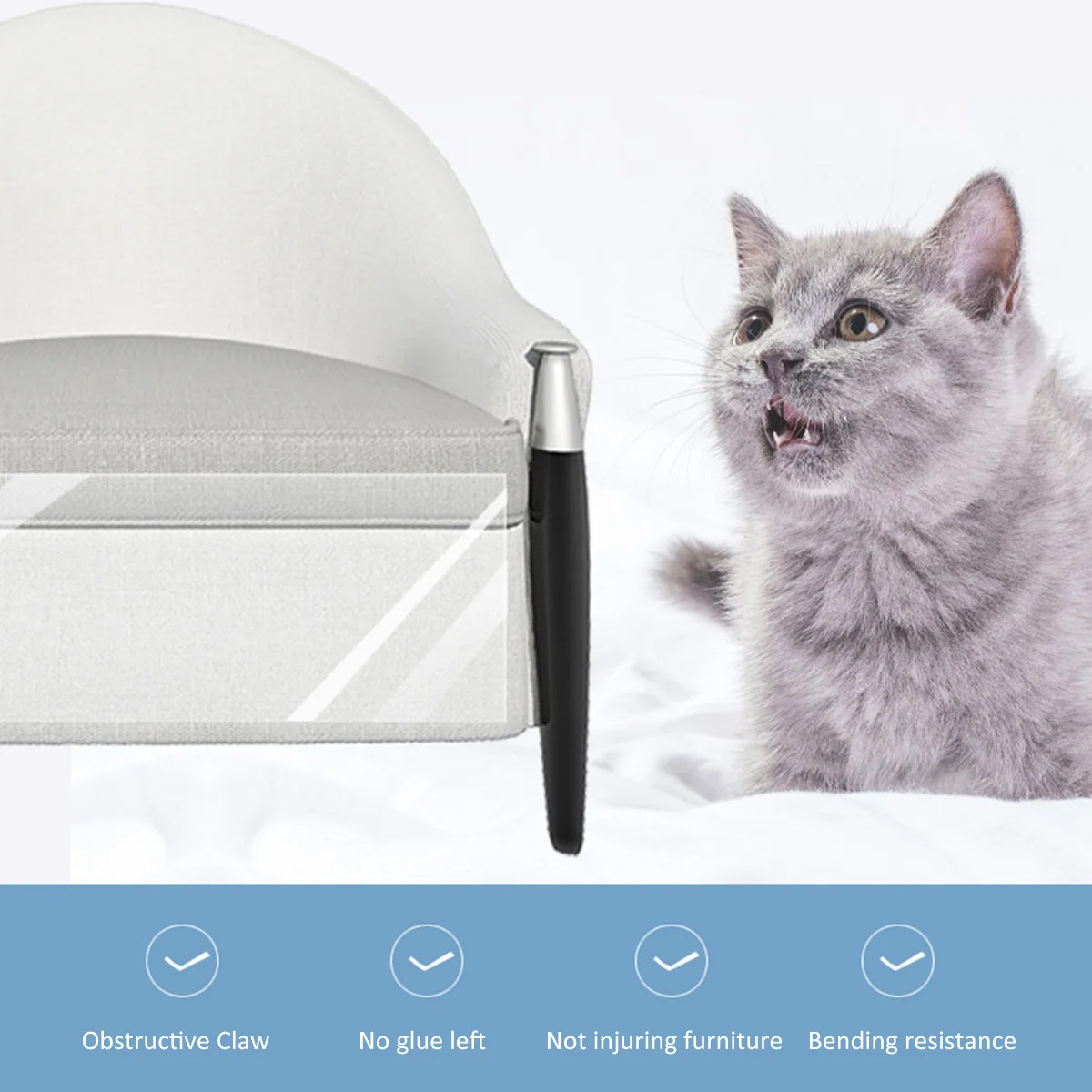 Description Picture 4 of itemCat Scratch Tape Guards Couch Protectors Anti Scratch Furniture Protectors Sofa Corner Scratching Pet Training Tape Accessories