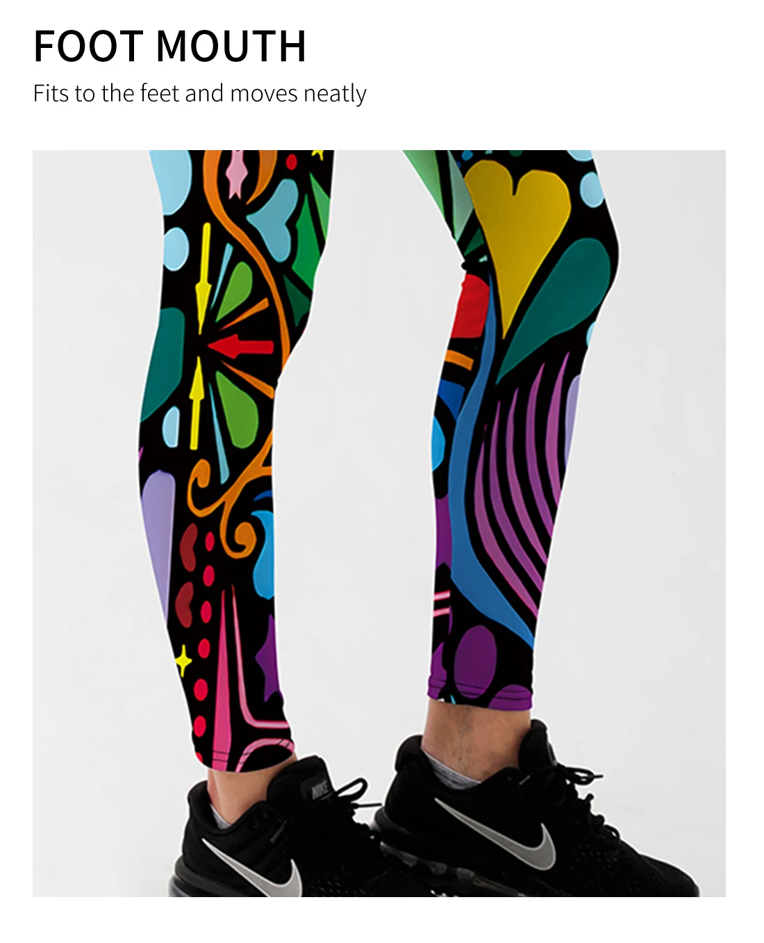 Description Picture 6 of itemFemale Fashion Style Autumn Push Up Skinny Pattern Digital Printing Leggings Outdoor Sportswear Fitness Elastic