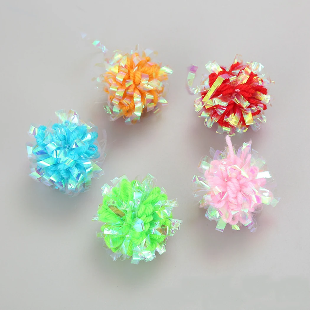 Description Picture 2 of item20pcs Cat Toys Crinkle Ball Cat Toy Colorful Ball Interactive Pet Kitten Scratch Playing Ball Training Toy Pet Supplies for Cats