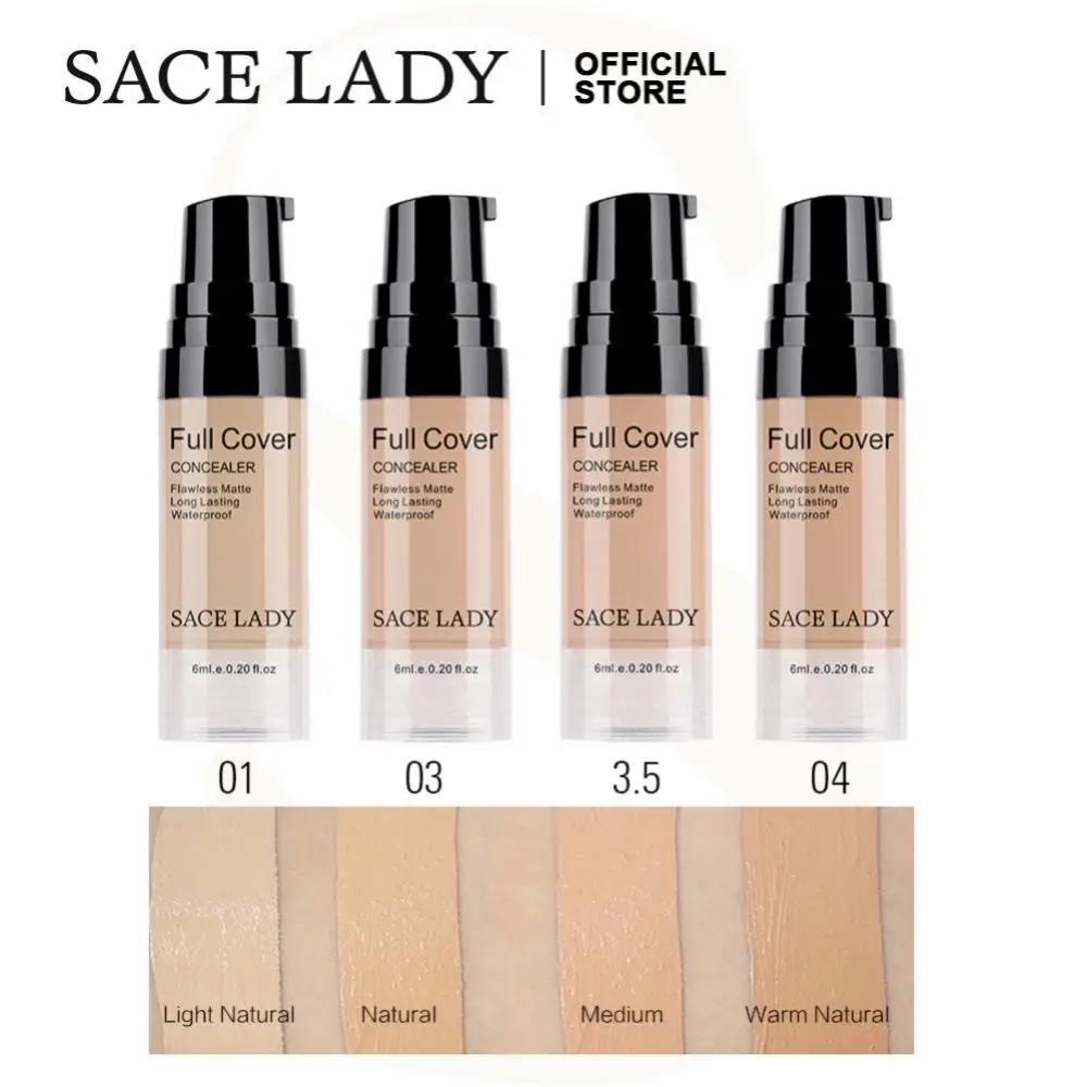 Description Picture 2 of itemSACE LADY Concealer Smooth Non-Sticking Powder Liquid Concealer Full Cover Makeup Face Corrector Cream Waterproof Cosmetics