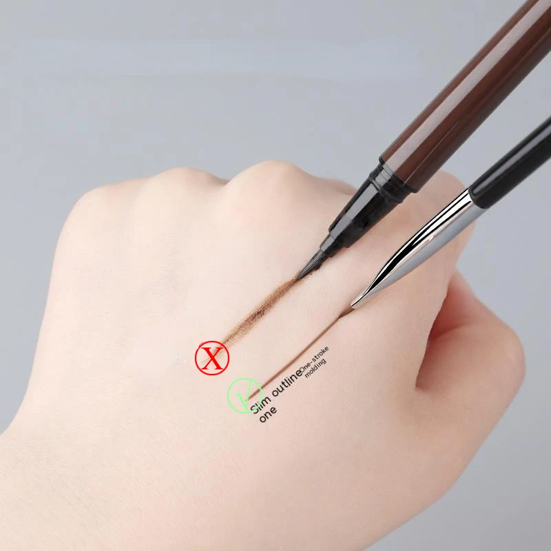 Eyeliner Brush Ultra Thin Fine Angle Flat Eyebrow Brush Liner Brow Place Makeup Brush Precise Detail Brush