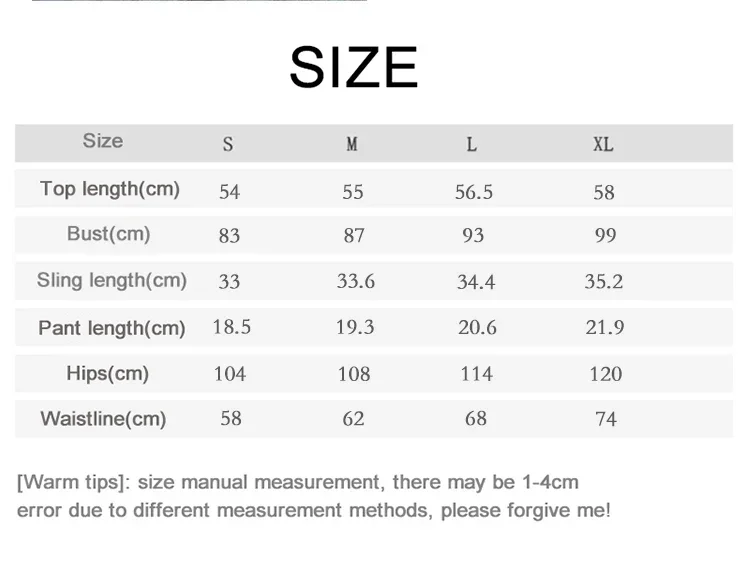 Description Picture 5 of item3 Pcs Set Women Pajama Sets Fashion Soild Suspenders and Shorts With Hanging Bag Home Wear Set Sexy Suspenders