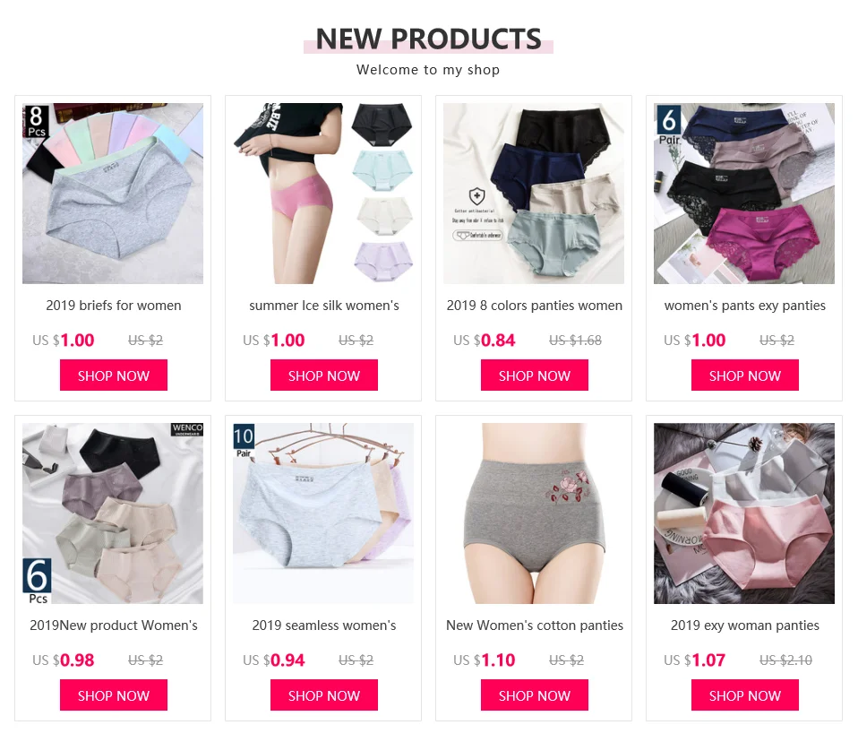Description Picture 2 of item8Pcs Briefs for Women fashion sexy woman panties Solid seamless underpants cpanties for women cotton underwear girl knickers