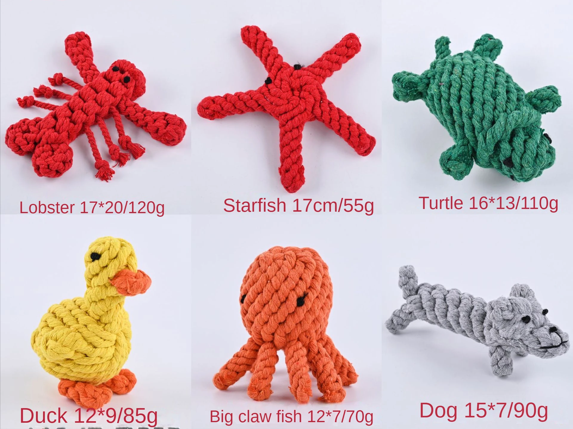 Description Picture 5 of item1 Pcs Anti-Bite Pet Dog Chew Toy Christmas Dog Toy Animal Shaped Cotton Rope Toy for Puppy Cleaning Teeth Dog Cat Rope Knot Toy