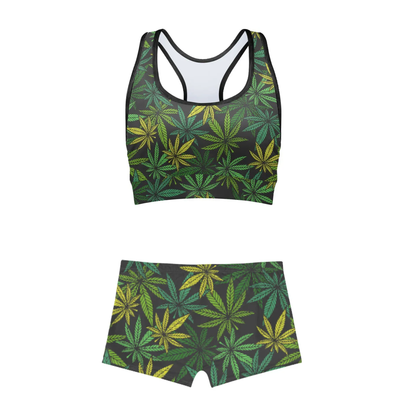 Description Picture 4 of itemCustom Made Your Design Sublimation Print Yoga Sport  Vest Shorts Set