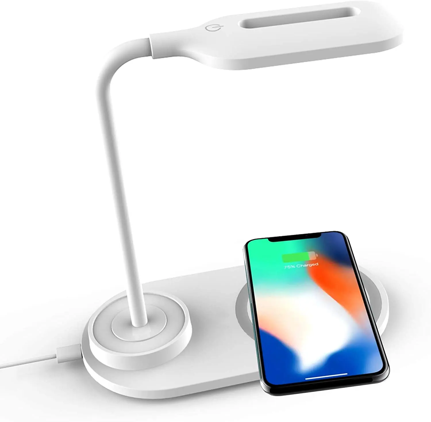 50W Wireless Charging LED Table Lamp For Samsung S20/S10/Note10 Fast Wireless Charger For iPhone 12 11Pro/Xr/Xs/8 Adjustable