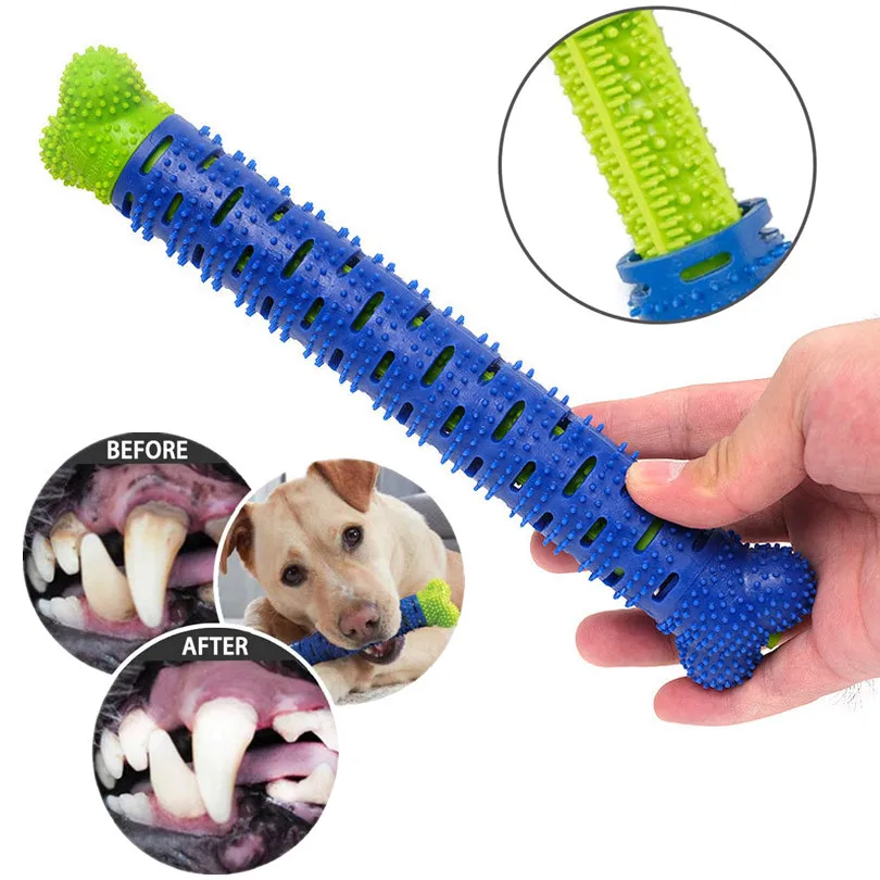 Description Picture 3 of itemPuppy Brush Toothbrush Dog Chew Toy Stick Cleaning Massager Pet Teeth Cleaning Toys Multifunctional Silicone Doggy Dental Care