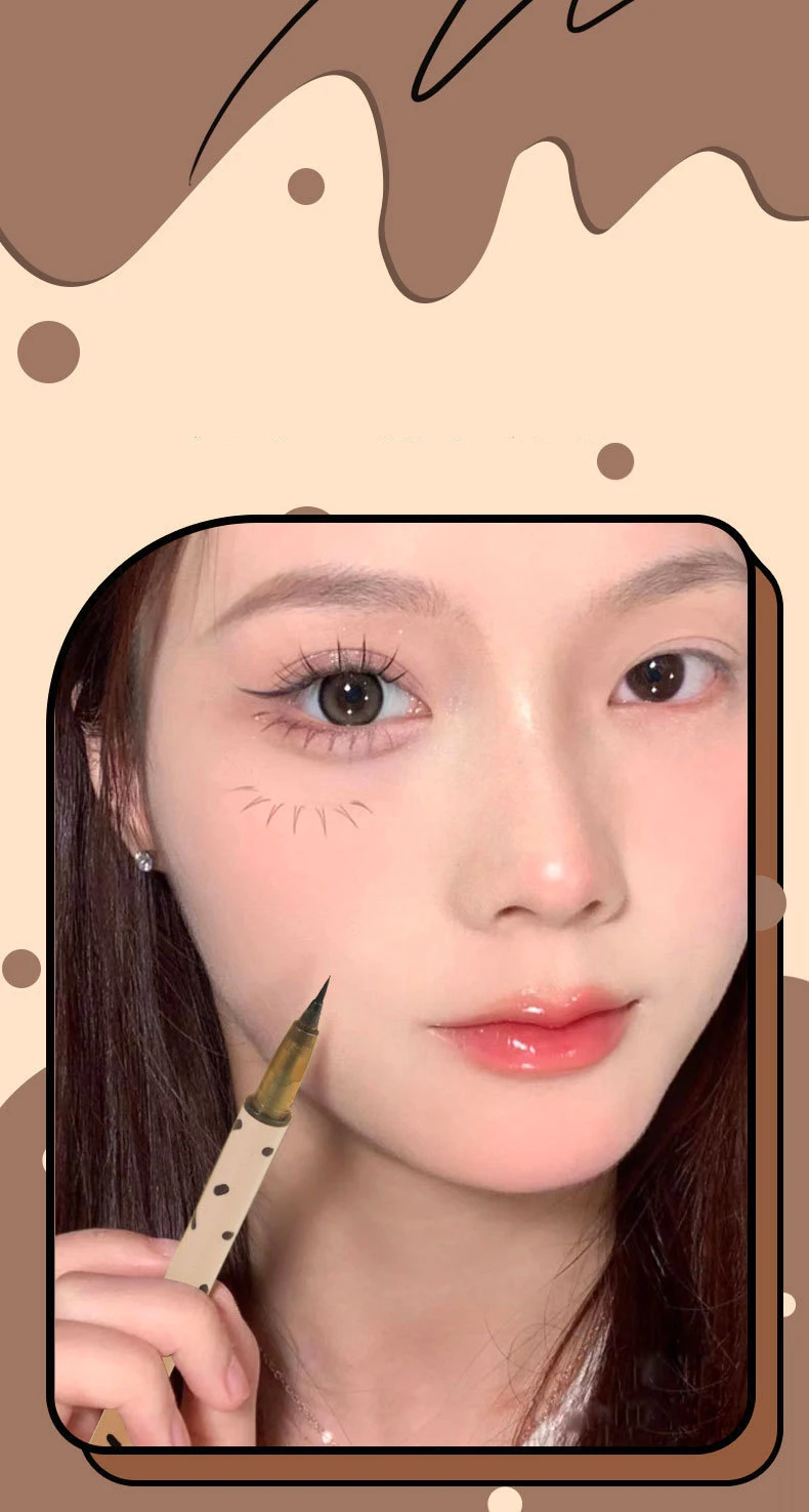 Description Picture 4 of itemLiquid Eyeliner Eyeshadow Stick Lying Silkworm Pencil Grey Brown Lasting Waterproof Ultra-fine Eyelash Pen Cosmetic Makeup Tools