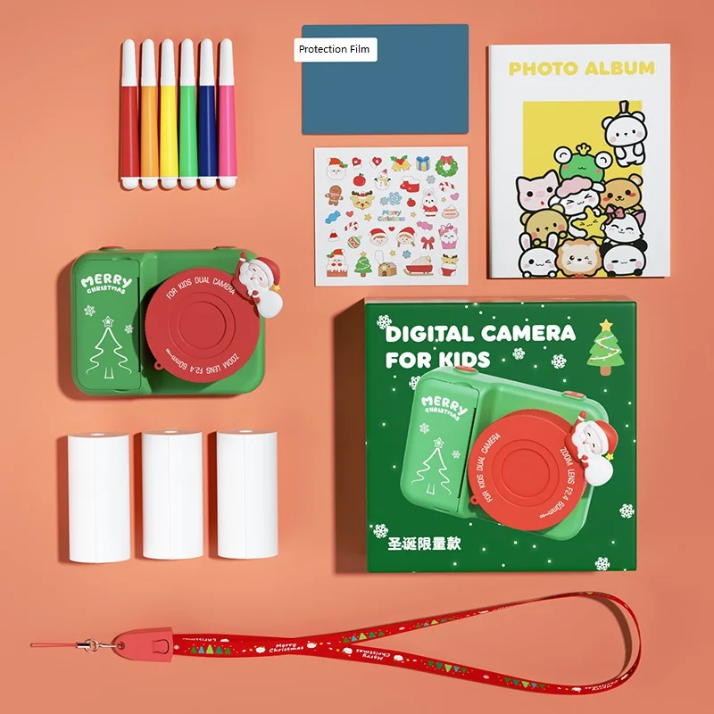 Kids Instant Camera Print Camera For Children 3.0 Inch Screen 1080P Video Photo Digital Camera Christmas Gift For Child Girl Boy