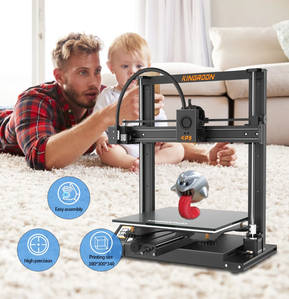 Description Picture 2 of itemUpgrade KP5L Pro 3D Printer DIY 3D Printer Kit Titan Direct Extruder FDM Printer Printing Size 300x300x330mm