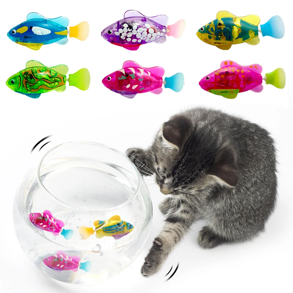 Description Picture 2 of itemCat Interactive Electric Fish Toy Water Cat Toy for Indoor Play Swimming Robot Fish Toy for Cat and Dog with LED Light Pet Toys