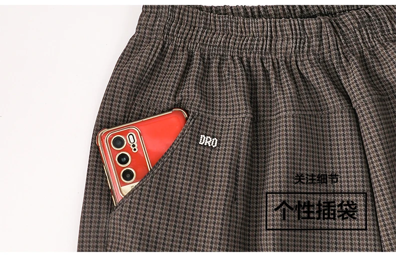 Description Picture 6 of itemWomen Straight Pants High Waist Breathable Long Trousers Women Vintage Korean Style Elastic Waist Pants 6XL