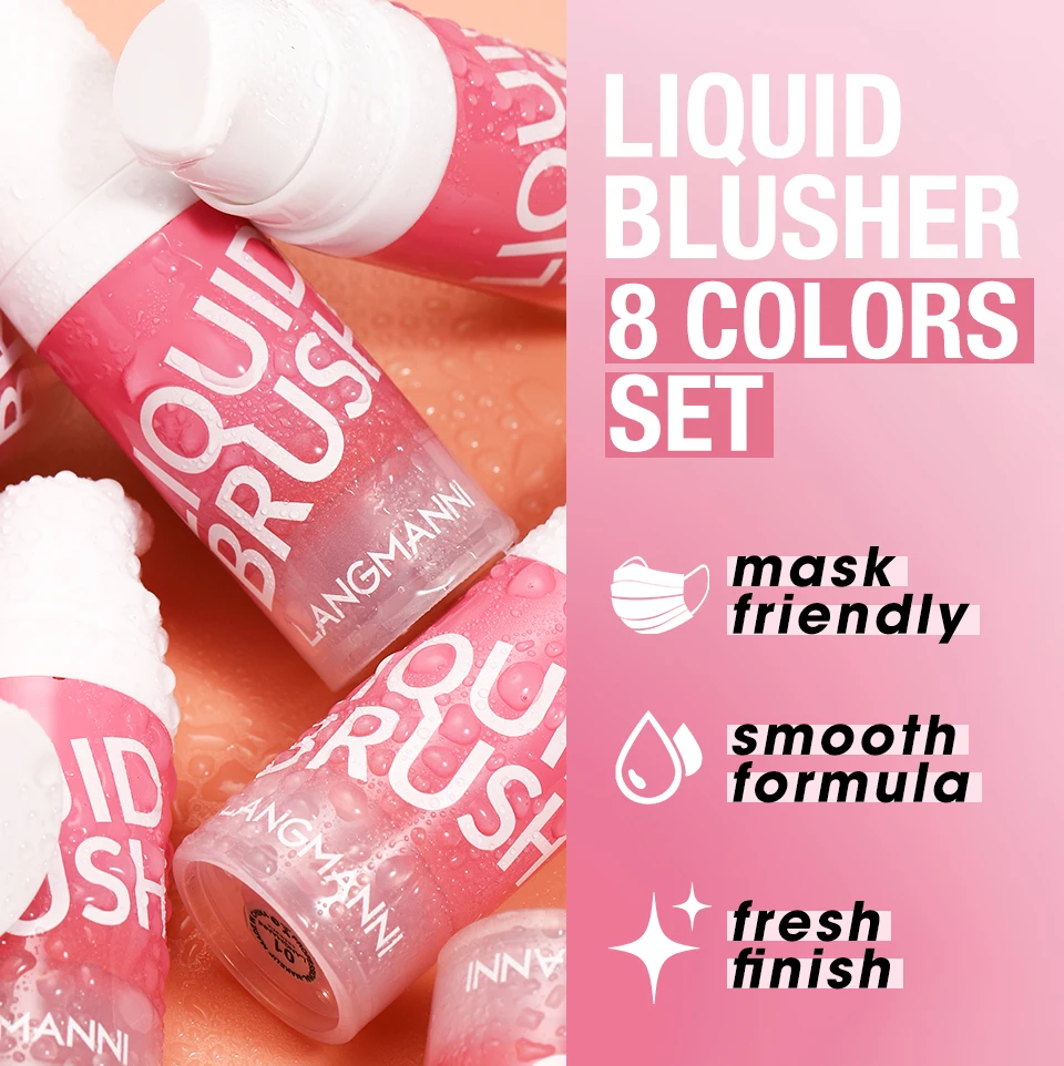 Description Picture 5 of itemPress Facial Blush Cream Natural Cheek Rouge 8 Colors Waterproof Silky Smooth Cheek Tint Liquid Face Nourishing Blusher Cosmetic