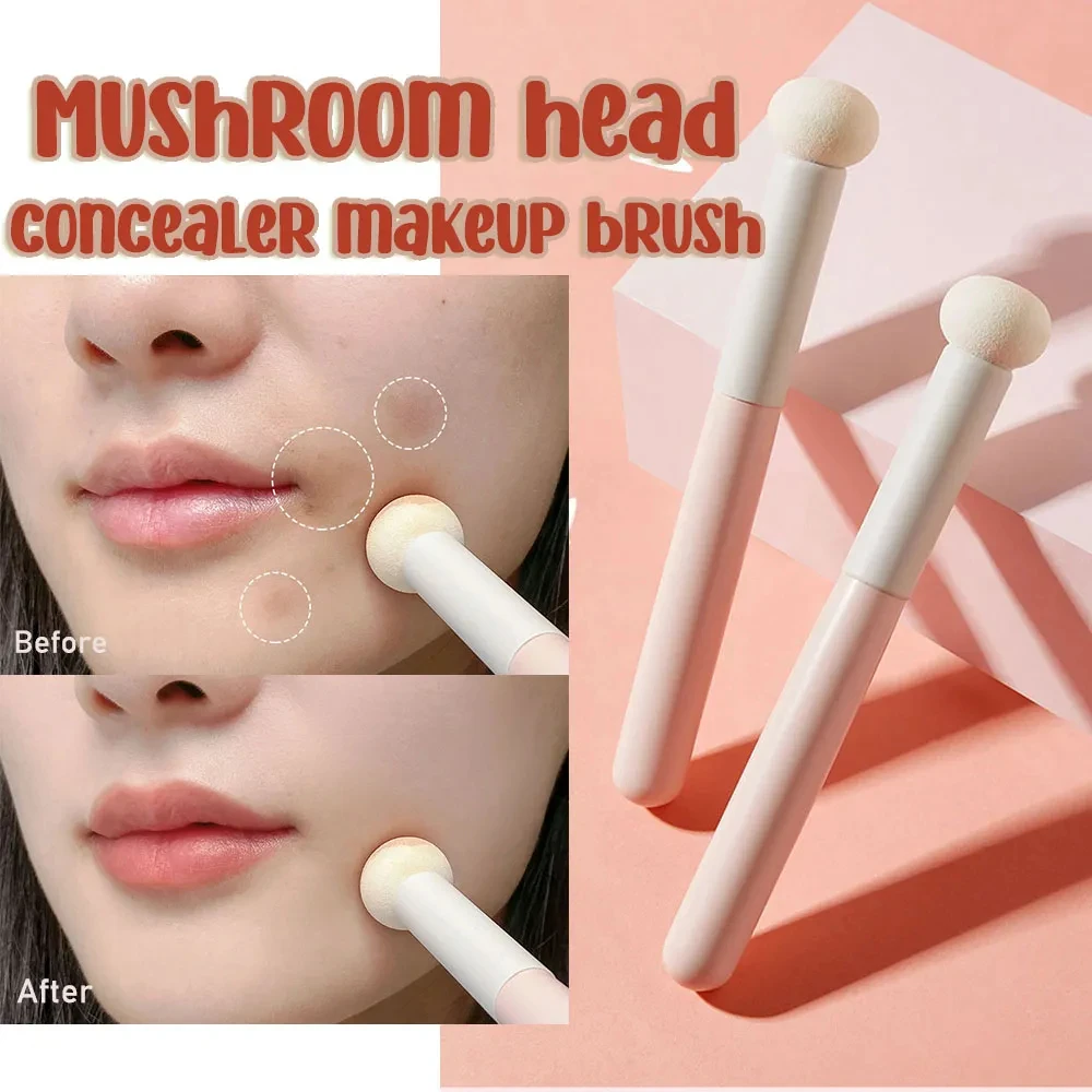 Professional Mushroom Head Shape Concealer Brush Round Sponge Makeup Brush For Travel Daily Beauty Tool