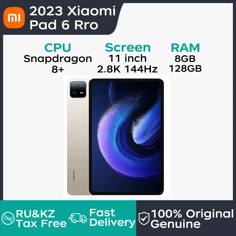 2023 Iconic Brand Pad 6 Pro Tablet 11 Inch 2.8K 144Hz UHD Screen Snapdragon 8+ CPU 8GB 128GB 8600mAh 67W Fast Charger 50MP+20MP Tablet