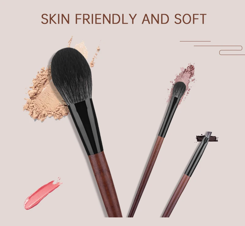 Description Picture 3 of item12pcs High Quality Makeup Brushes Set Foundation Powder Blush Eyeshadow Sponge Brush Soft Wool Fiber Hair Cosmetic Tools