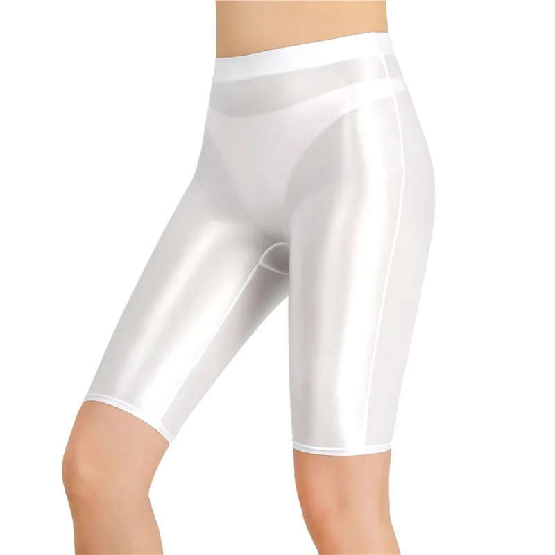 Shiny Sports Shorts Sexy Underwear Half Length Pants Elastic Yoga Gym Athletic Running Trunks Bermudas Trousers Fitness Leggings